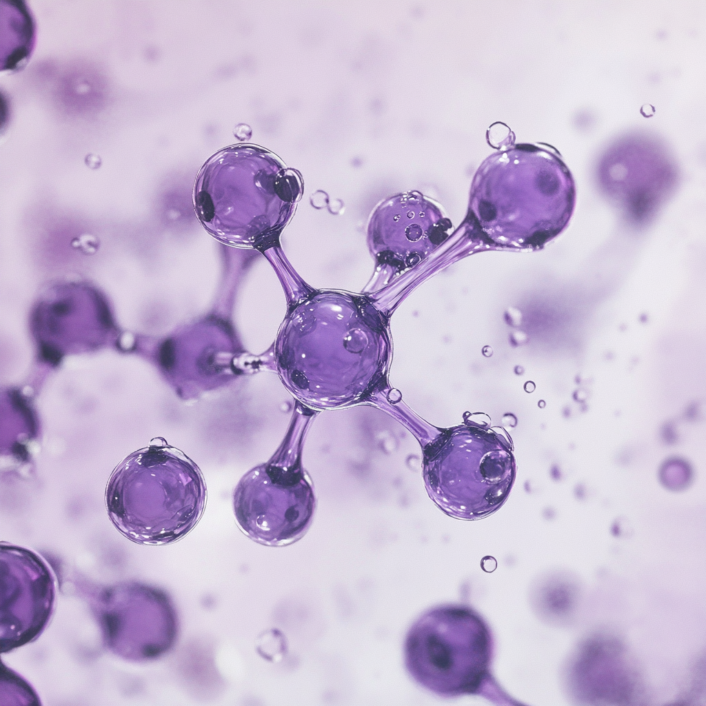 som8777_macro_shot_melatonin_molecule_purple_theme_2ce6c29f-fe59-4219-8c1e-4144246f20d4.png__PID:6a7eeaf9-5761-4b35-bcb2-d9823e27f688